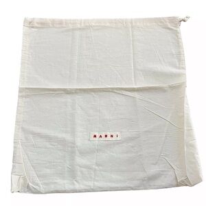 Marni Dust Bag Designer Cream Purse Storage Cover Travel Drawstring